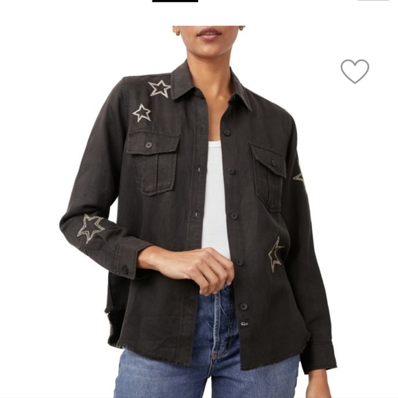 Rails Loren Button-Down Black Shirt Jacket...Size XXSmall - Picture 2 of 12